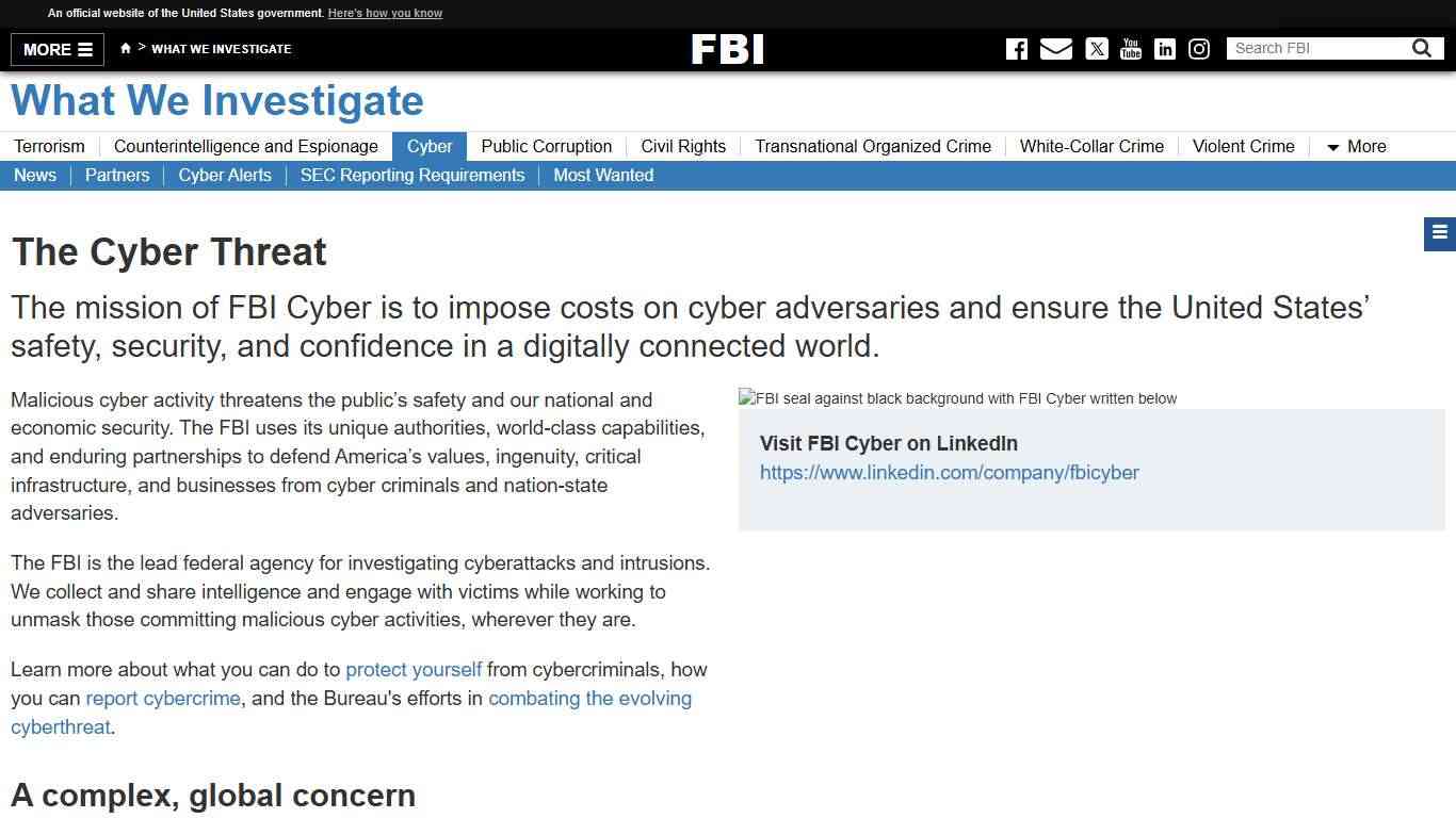 Cyber — FBI